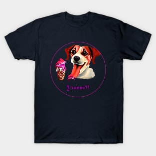 Dog Licks Ice cream T-Shirt